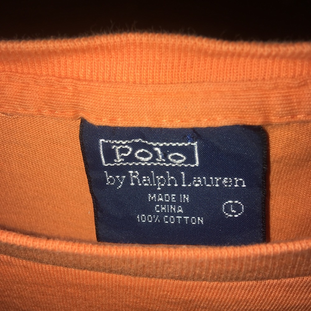 Orange polo tee by Ralph Lauren